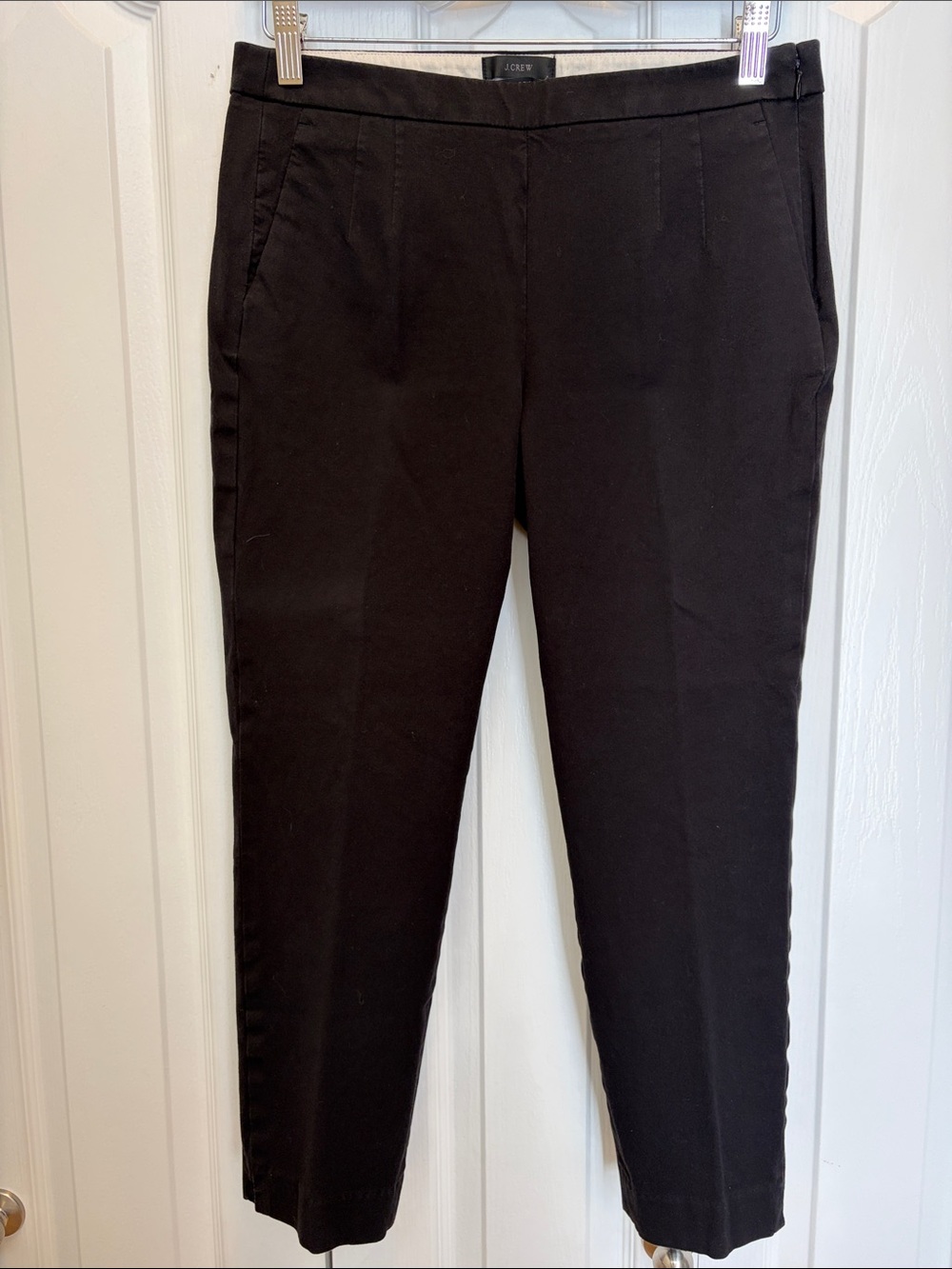 J. Crew Martie Black Slim Stretch Cotton Cropped Chino Pants 6
